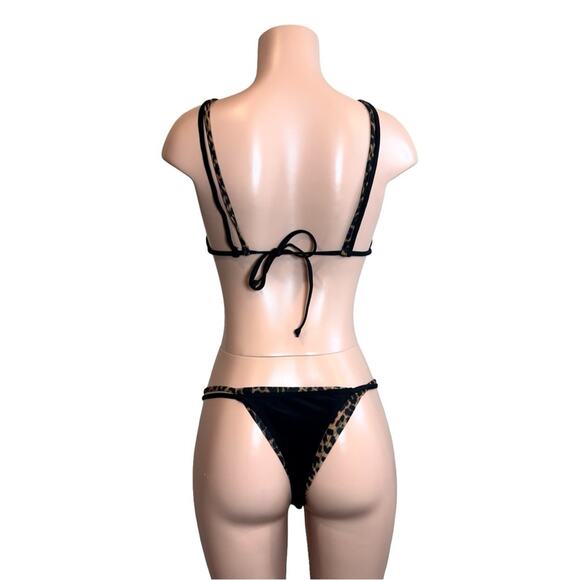 Boutique Double Layered Animal Print Bikini Too XL & Bottom L $99 - Picture 8 of 14